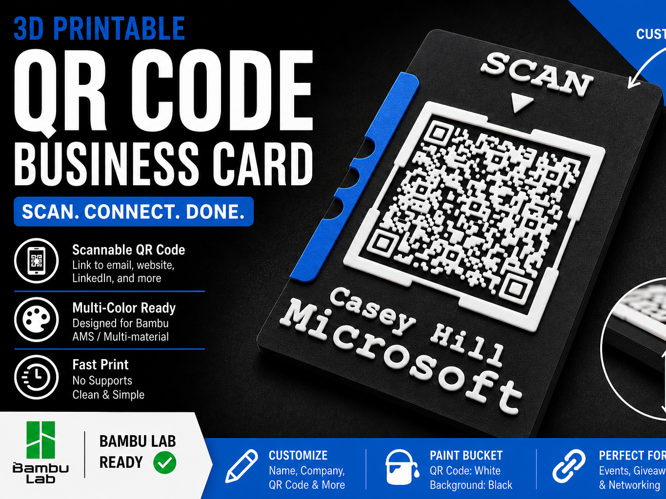 QR Code Business Card (Customizable)