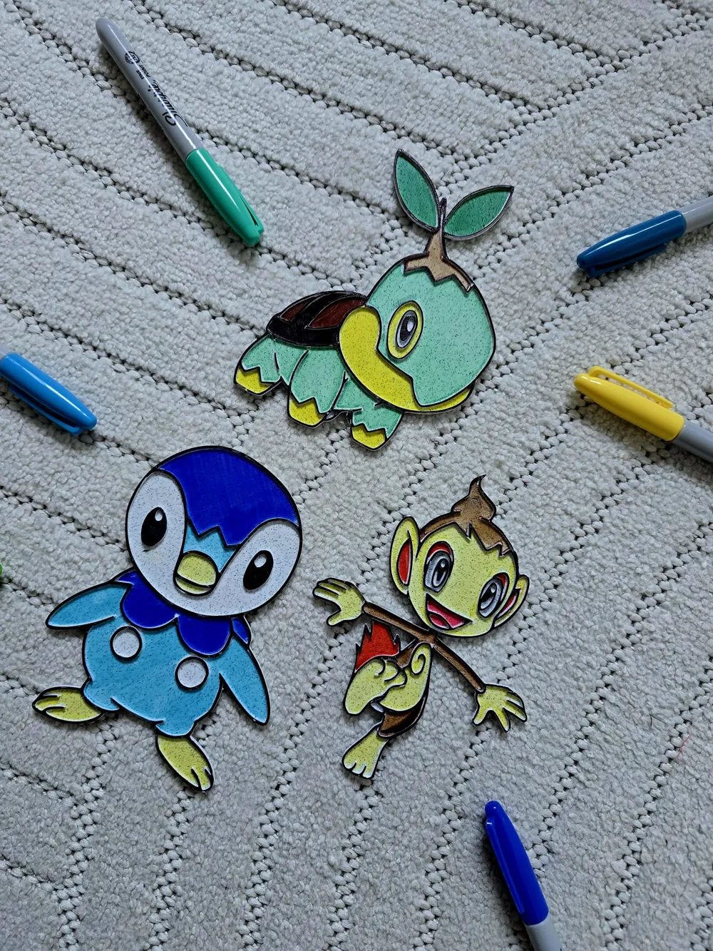 Pokemon Starter Gen 4 Coloring Sheet Color Plate by Merilno3D - MakerWorld