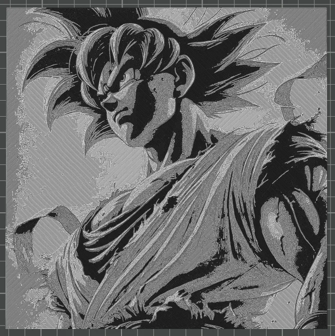 Goku Ultra Instinct Dragon Ball HueForge by CanariasPrinter3D - MakerWorld