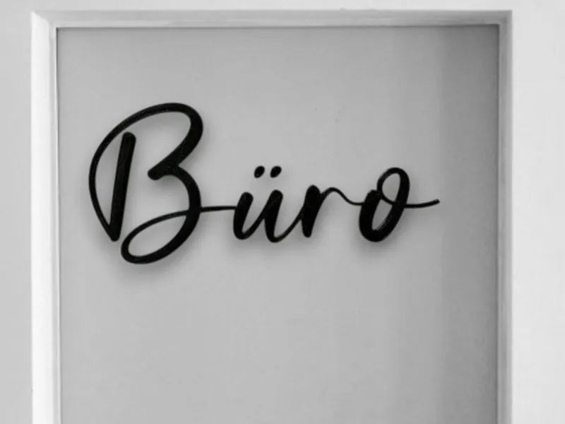 Türschild „Büro“ – modernes Schriftzug‑Design