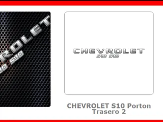 logo escalable chevrolet s10 porton trasero