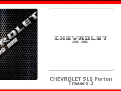 logo escalable chevrolet s10 porton trasero