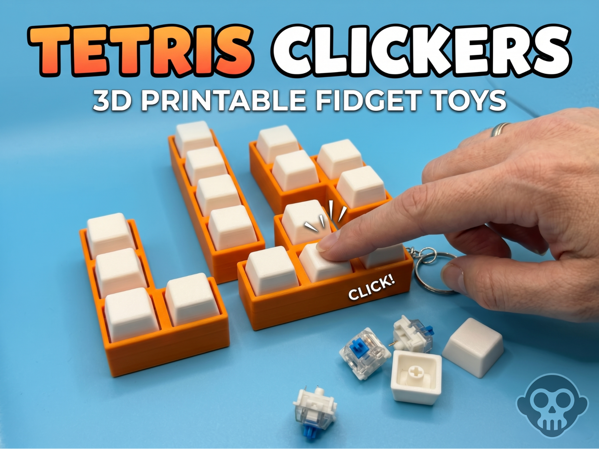 Tetris MX Switch Clickers: No Pin Clipping Needed