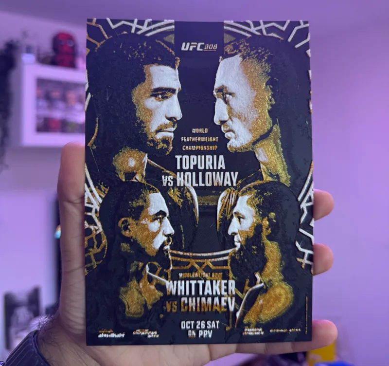 UFC308 TITTLE CARD (Hueforge)