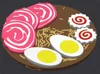 Text on Bowl, food colors separated.
