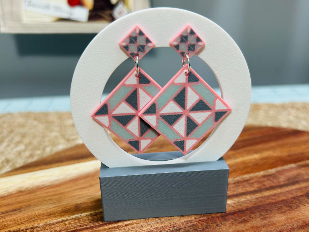 Quilt Block Earrings