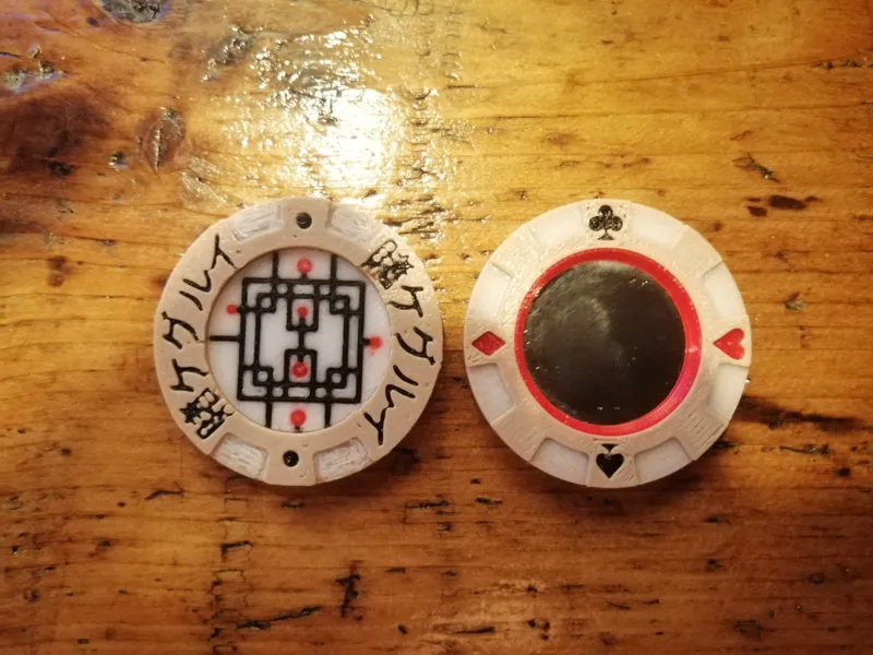 Poker Chip mit Spiegel – Netflix 'BET' / Kakegurui