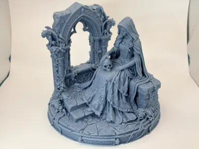 Gothic Priestess of the Dead: Dark Fantasy Diorama