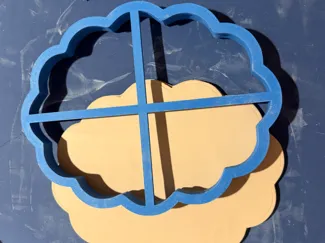 Scalloped Cutter for Pottery Form Diagonal Layout
