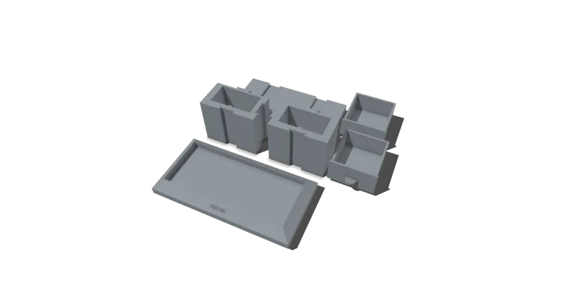 Stackable boxes for office or workspace