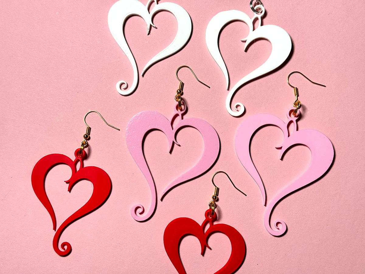 Heart Shaped Earrings view 2