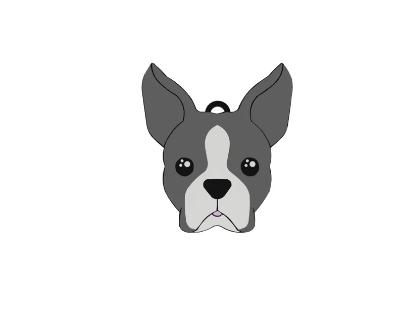 Boston Terrier keychain