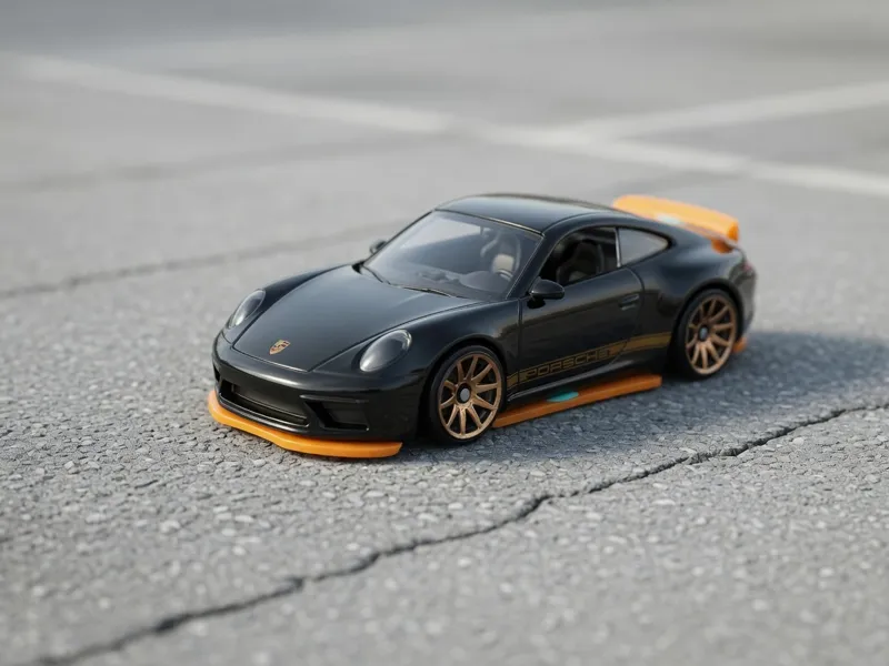 rajout carrosserie  hotwheels Porsche 911 carrera