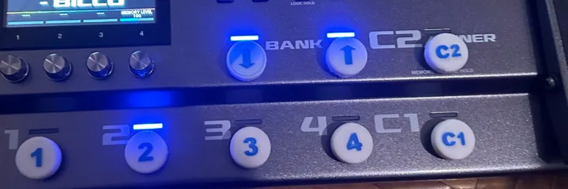 Boss GX-100 stomp buttons 