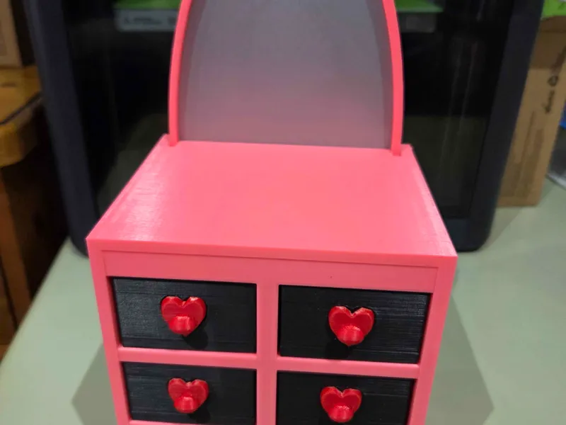 Desktop size Dresser with earing display