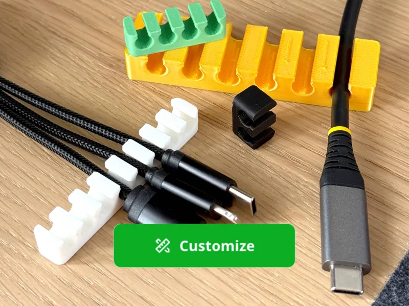 Fully Customizable Cable Clip - Adjustable Slots