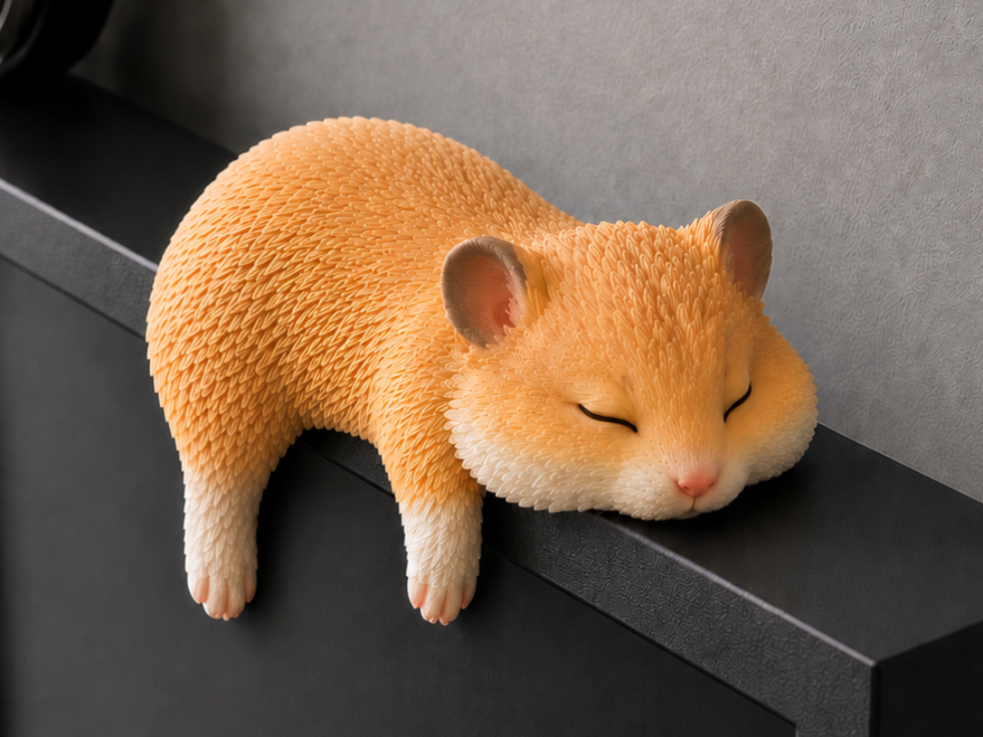 Sleepy hamster-monitor pet