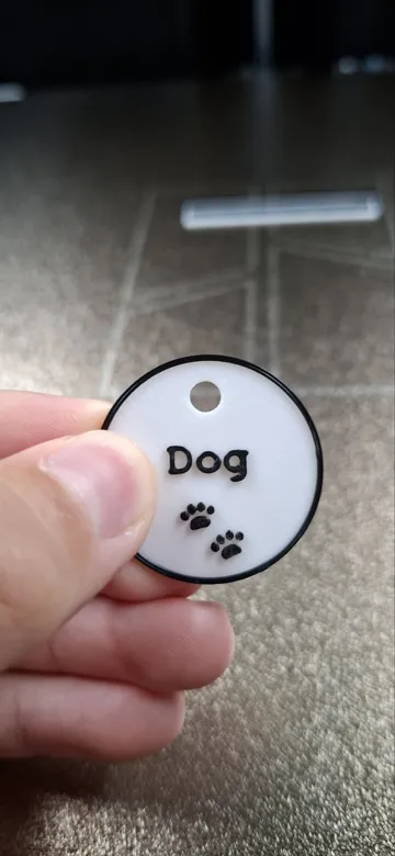 Modelo para impresión 3D: Dog name tag with name of your dog on it — vista de referencia 5