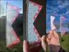KiteFruitKites Pink White Light Keychain