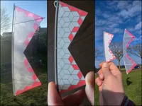 KiteFruitKites Pink White Light Schlüsselanhänger