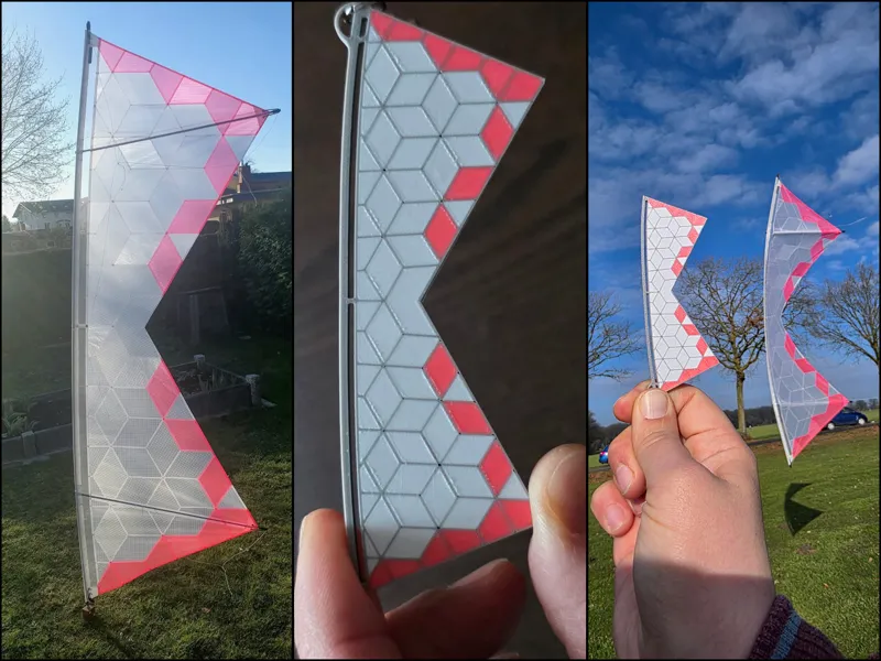 KiteFruitKites Pink White Light