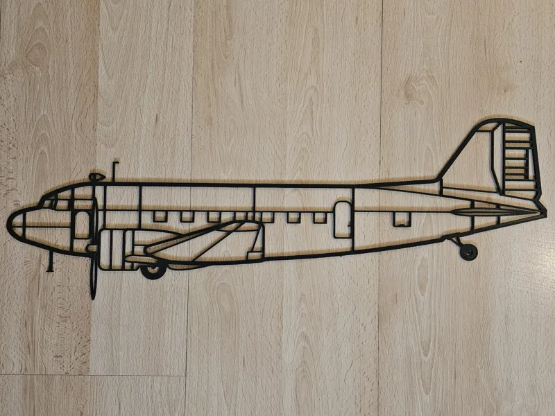 Douglas DC3 (C47 Skytrain) Wallart (Large)