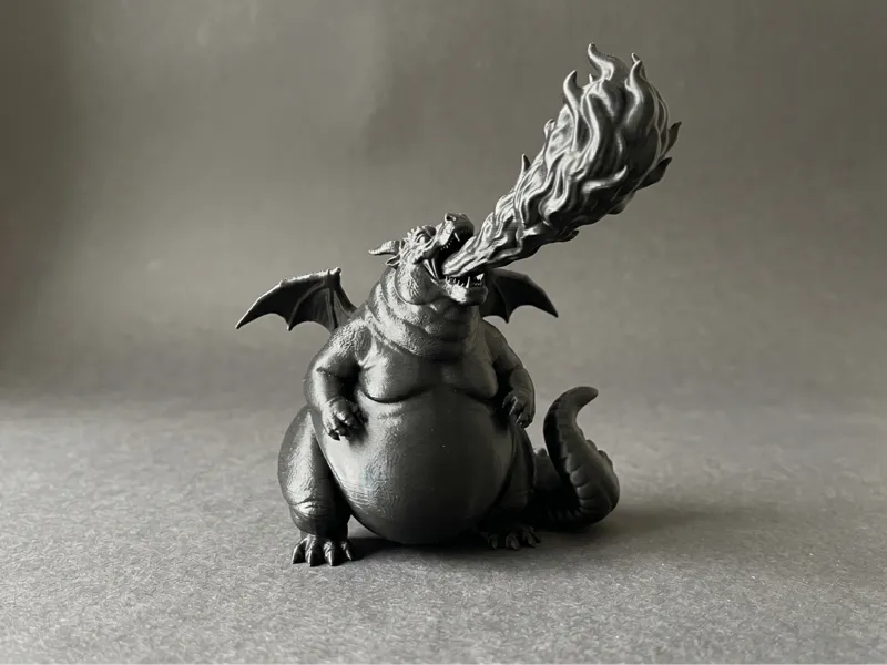 Chubby Dragon - Roaring Fire Breath Figurine