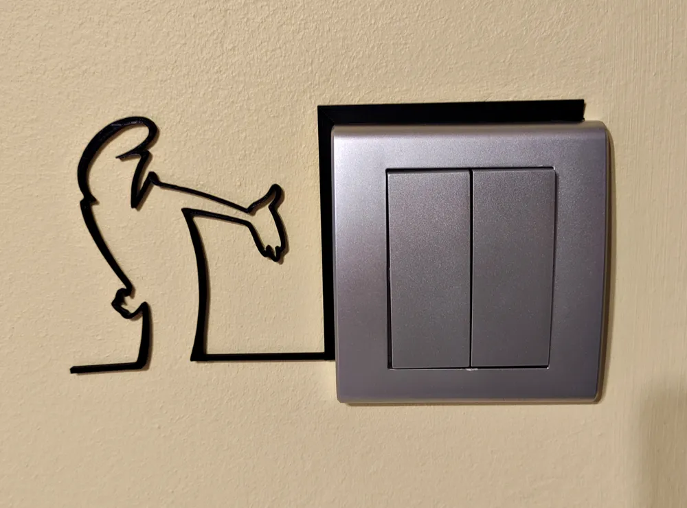 Funny Light Switch Gadget Inspired La Linea Balum by vg1 MakerWorld ...