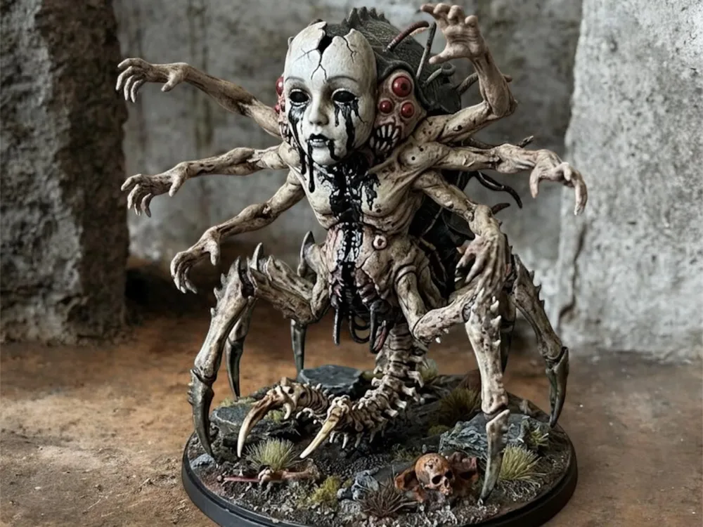 Escenografía en miniatura: The Monster of Tears. Referencia del modelo original.