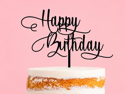 Happy Birthday Cake Topper