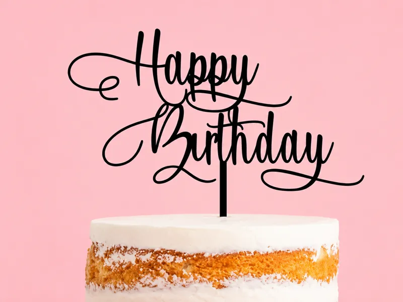 Happy Birthday Cake Topper