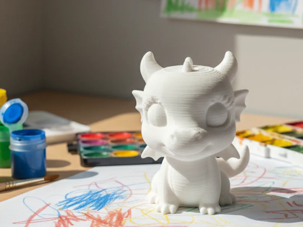 Cute Baby Dragon Figurine - Free 3D Print Model - MakerWorld