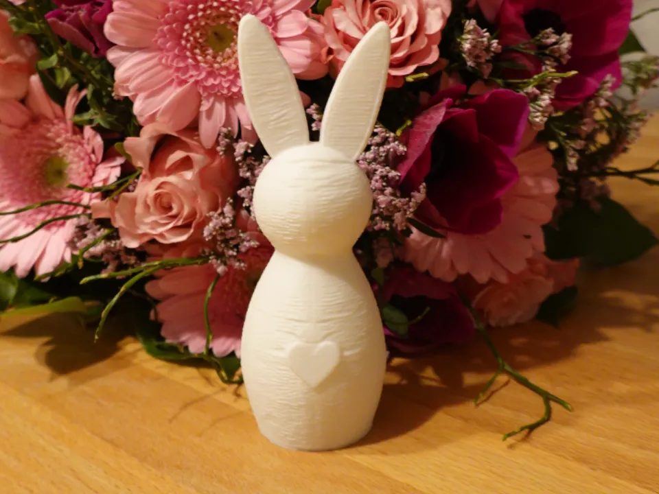Bunny with Heart - Free 3D Print Model - MakerWorld