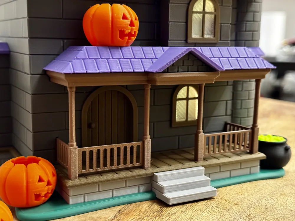 Halloween Haunted Witch House with LED lights - Free 3D Print Model ...