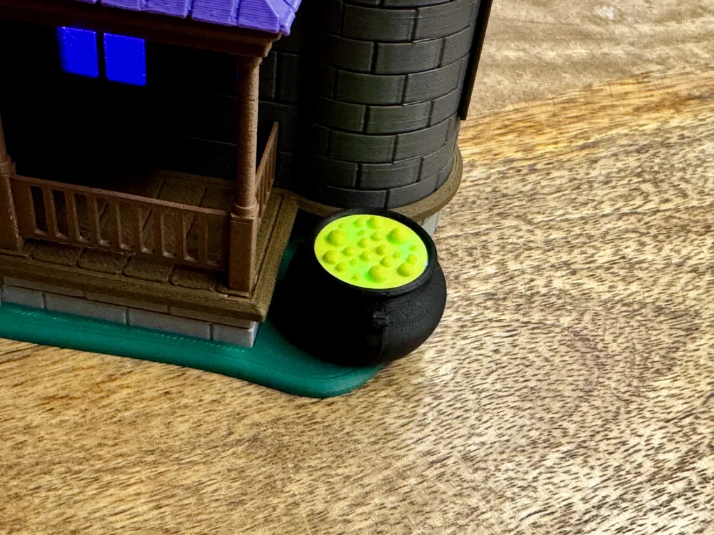 Halloween Haunted Witch House with LED lights - Free 3D Print Model ...