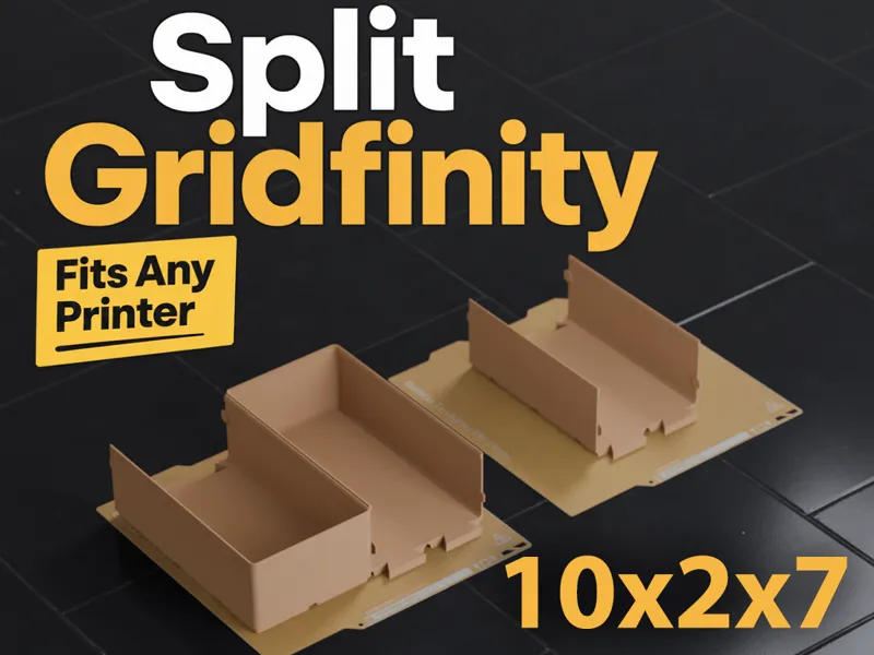 Gridfinity 10x2 Bin 7U A1 Mini Dovetail Split Fit