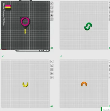Objeto manipulable: Padel Tennis Spinner — vista de referencia 3