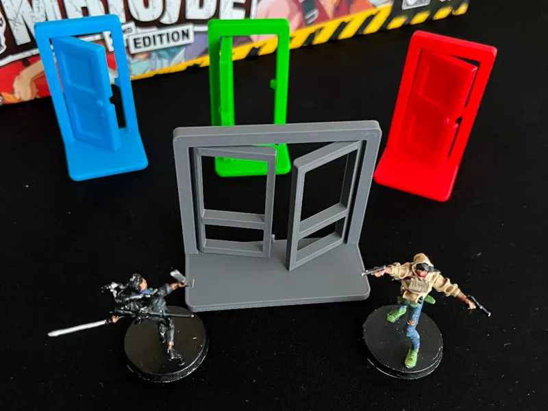 Door for Zombicide - Print in place - Double door