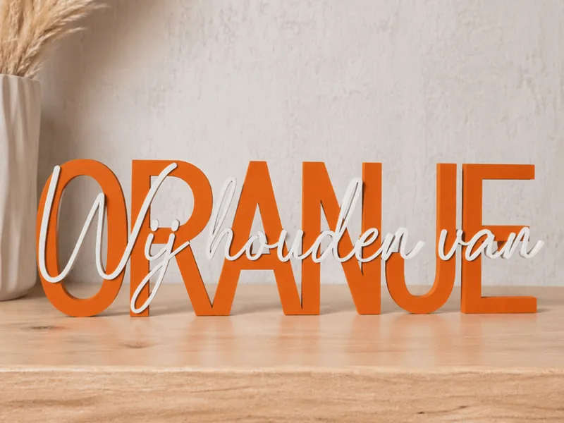 Word Art - Wij houden van oranje