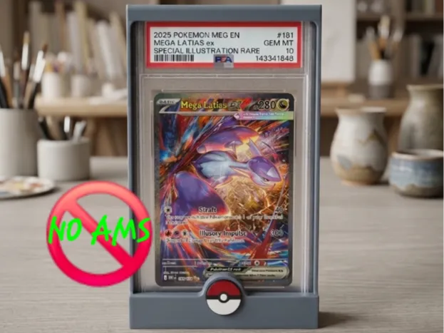 pokemon psa, cgc display stand "NO AMS"
