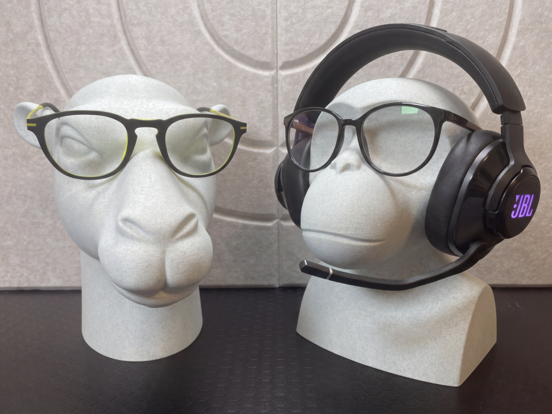 Monkey and Camel Head Glasses & Headset Holder