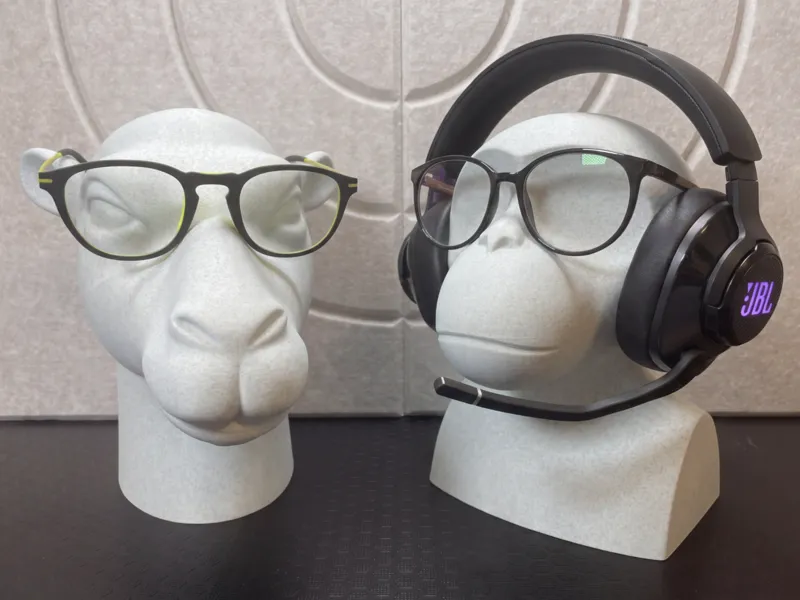 Monkey and Camel Head Glasses & Headset Holder