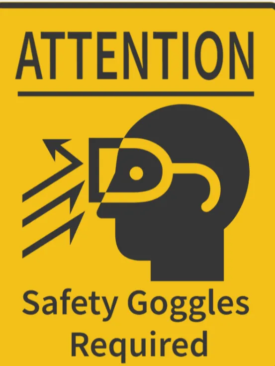 Safety Goggles Required Sign