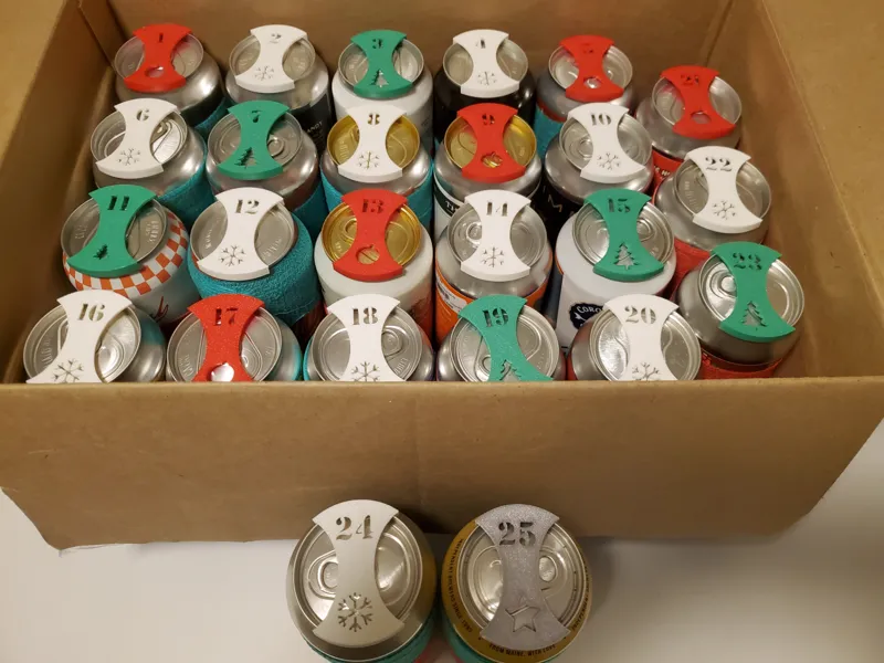 Advent Beer Calendar Can Toppers