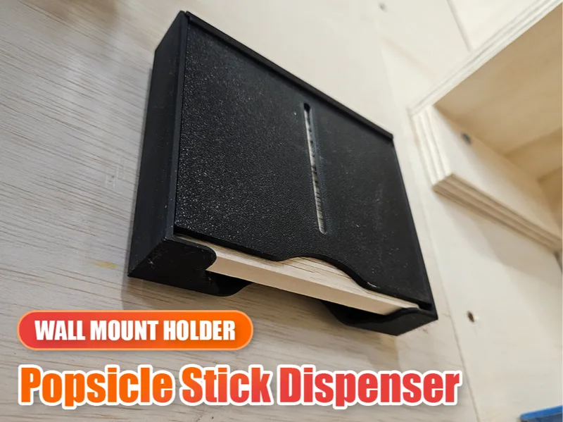 Popsicle Stick Dispenser Wall Mount No Supports
