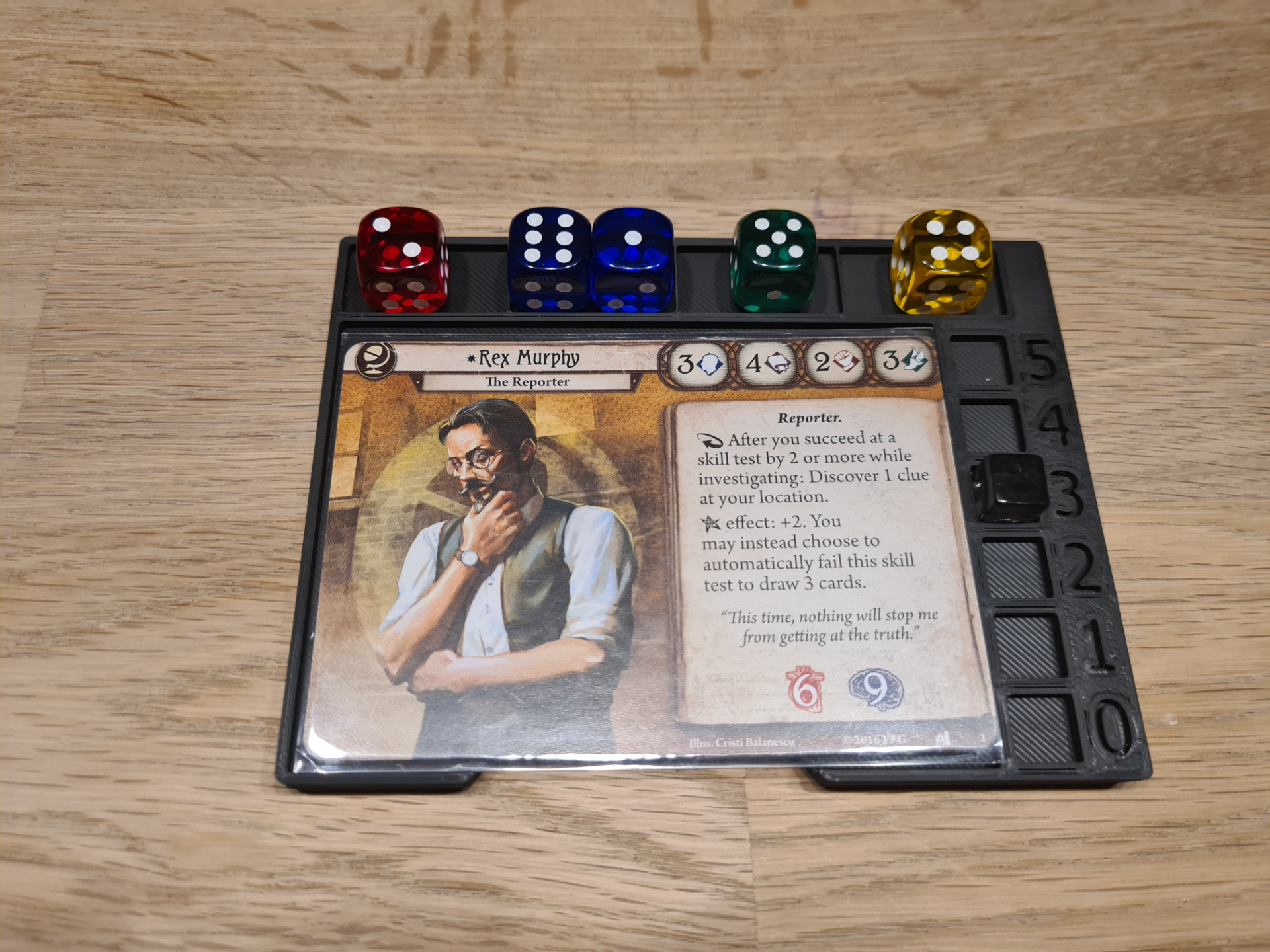 Arkham Horror TCG player boards for dice