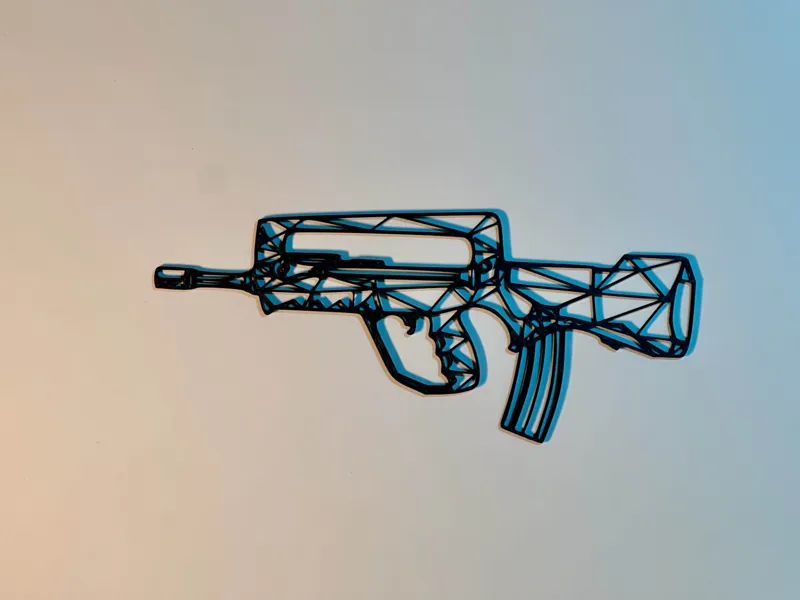 Art mural Low Poly FAMAS CSGO / CS2