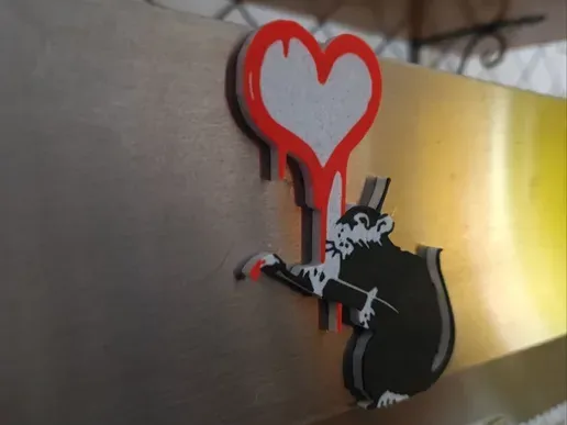 Love rat - Banksy magnet