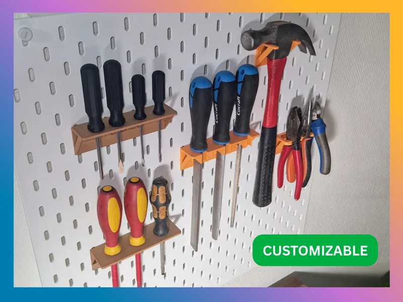 Tool Holder - SKADIS Pegboard IKEA (customizable)