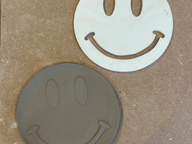 Smiley plate cutter and stamp